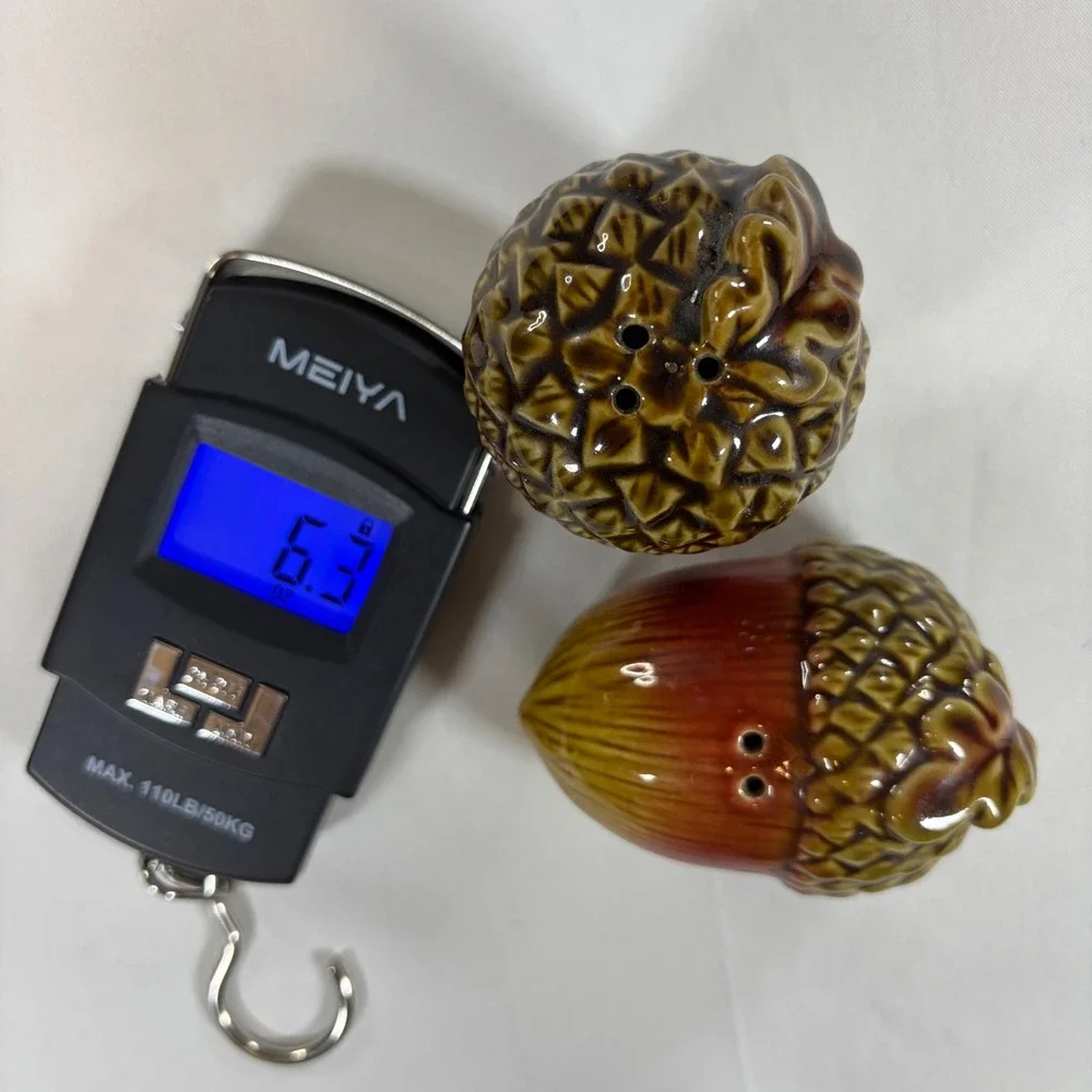 Acorn‎ Ceramic Salt and Pepper Shakers Set Brown Fall Autumn Harvest Decor Cute